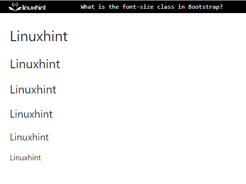 What Is The Font-Size Class In Bootstrap?