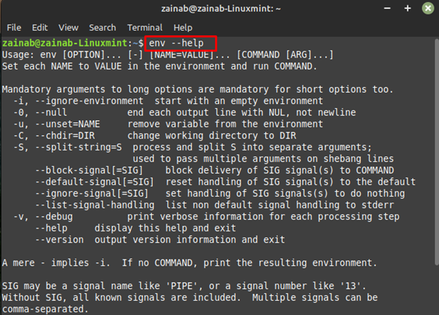 Env Command in Linux, Linux
