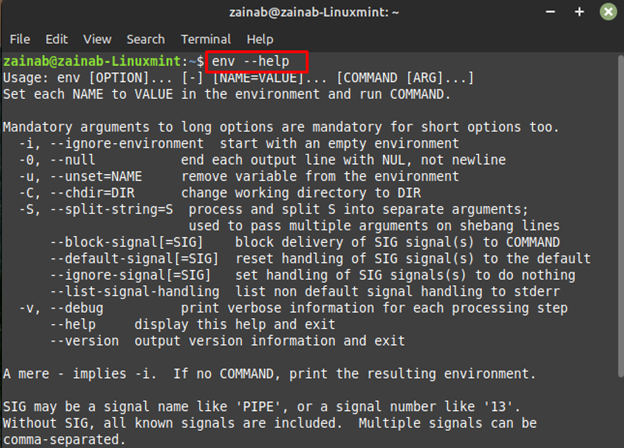 env command in Linux with Examples - GeeksforGeeks