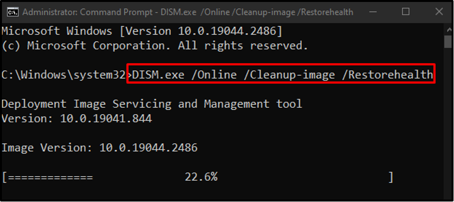 Dism cleanup image restorehealth ошибка 87