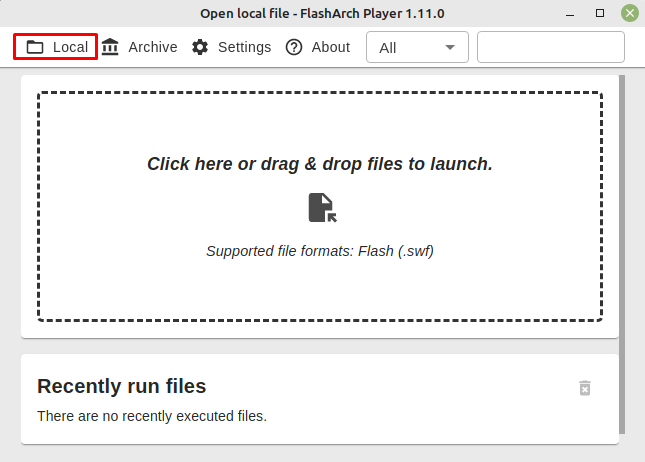 Install FlashArch - Adobe Flash SWF Player on Linux