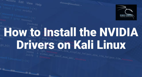 Kali linux install online nvidia drivers