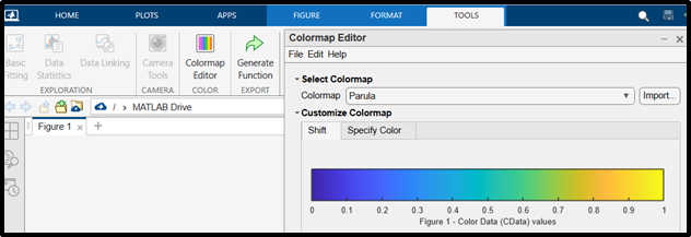 Open colormap editor - MATLAB