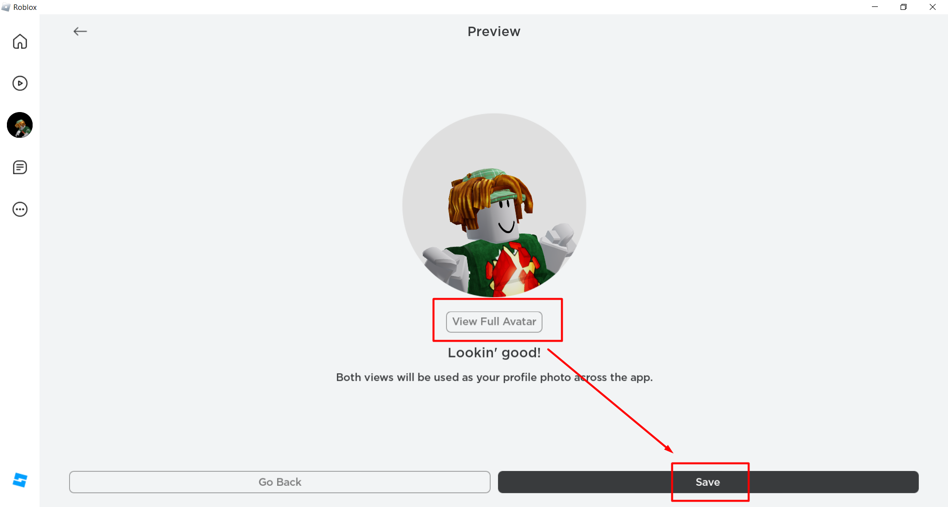 How to change your avatar profile picture on Roblox