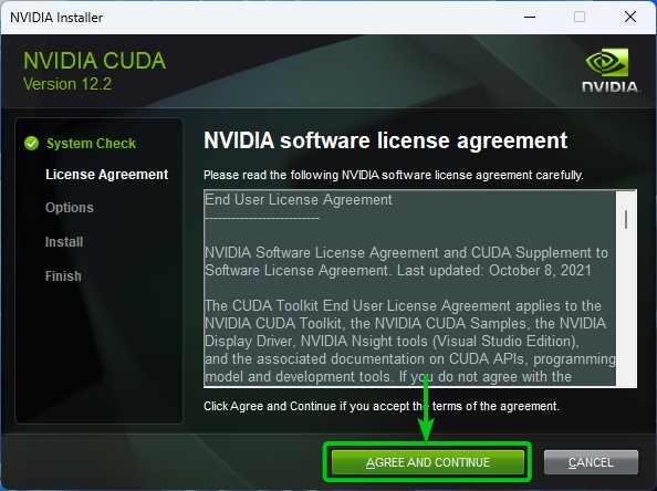 A screenshot of a software agreement Description automatically generated with medium confidence