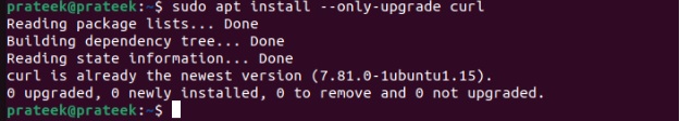 sudo-apt-install-only-upgrade-curl-command