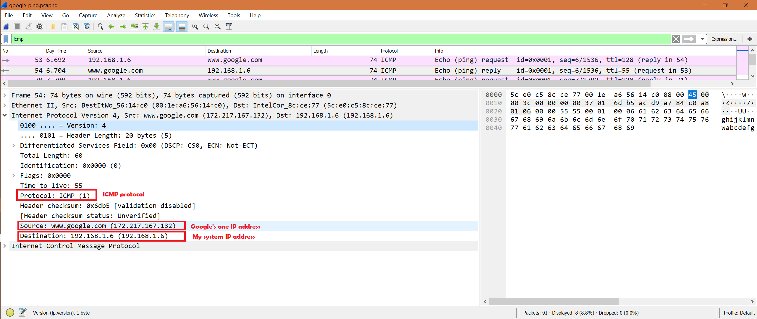 filter ip wireshark